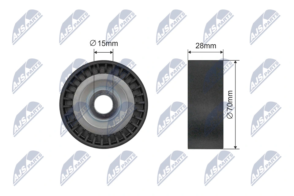 Tensioner Pulley, V-ribbed belt RNK-AU-076