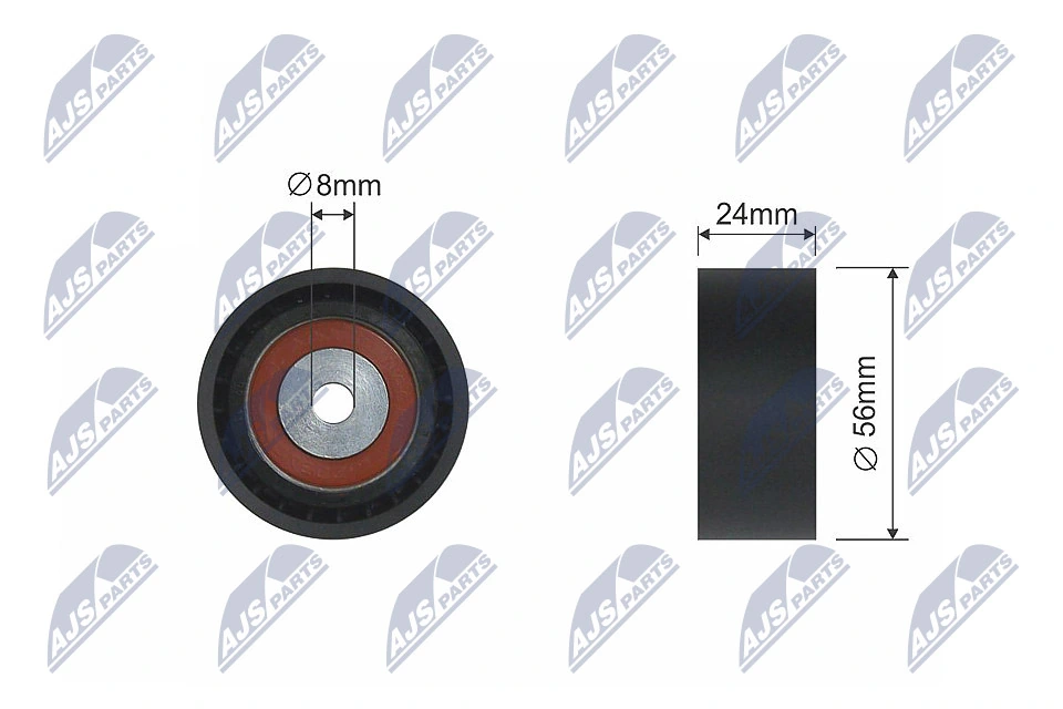 Deflection/Guide Pulley, V-ribbed belt RNK-RE-007