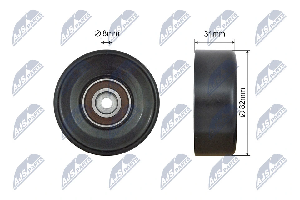 Tensioner Pulley, V-ribbed belt RNK-PL-034