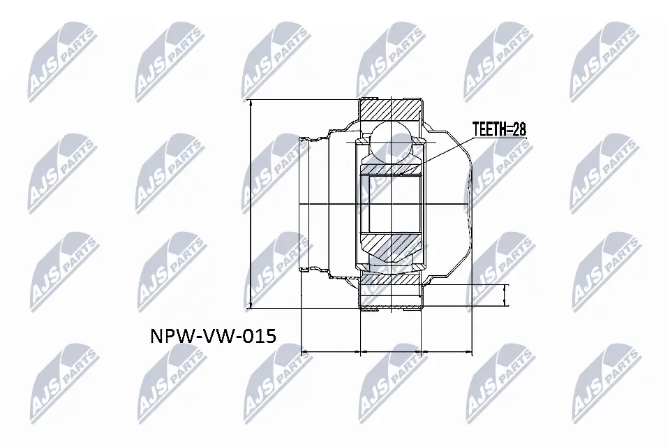 Joint Kit, drive shaft NPW-VW-015