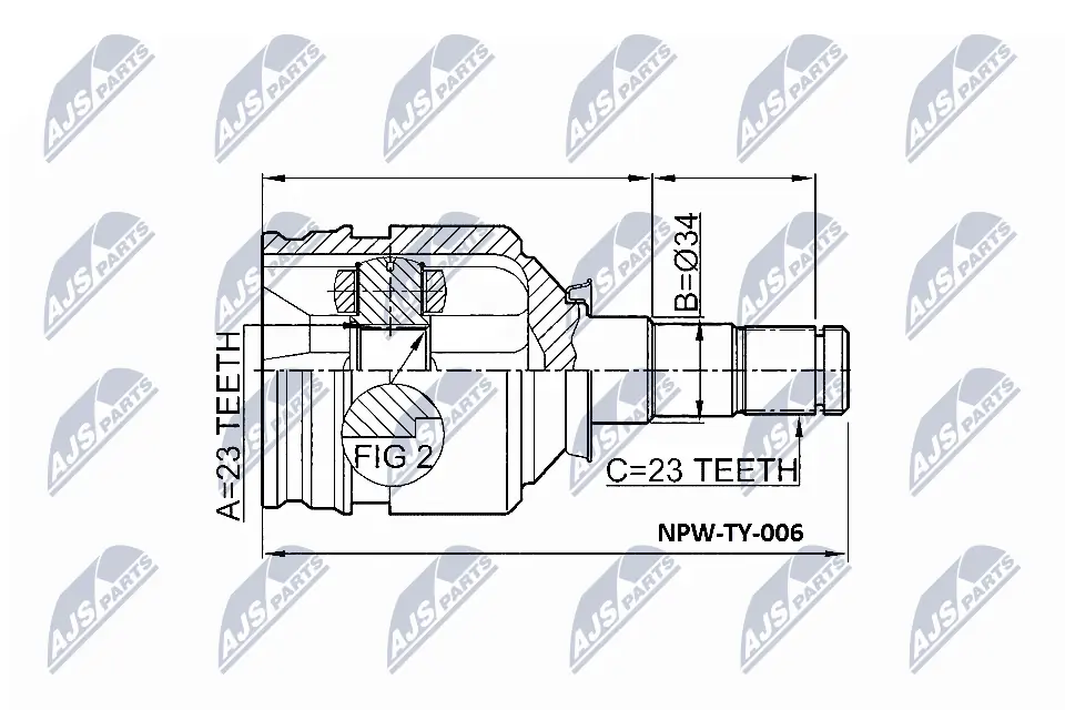 Joint Kit, drive shaft NPW-TY-006