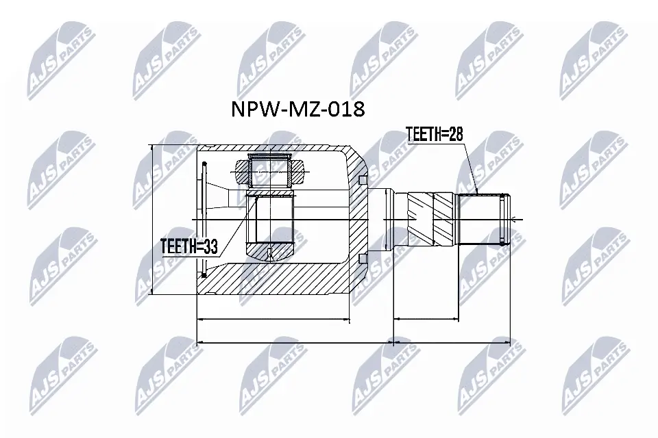 Joint Kit, drive shaft NPW-MZ-018
