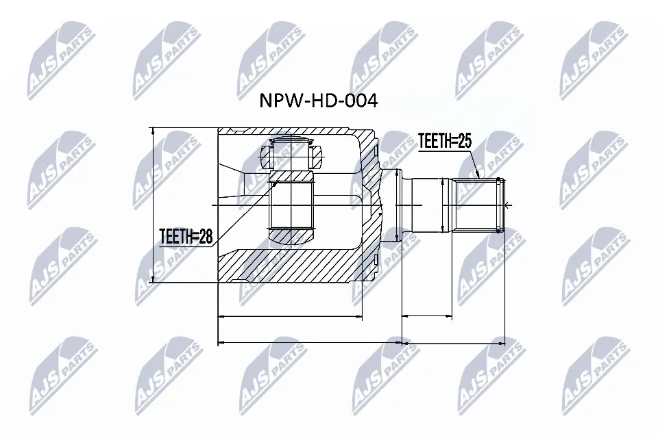 Joint Kit, drive shaft NPW-HD-004