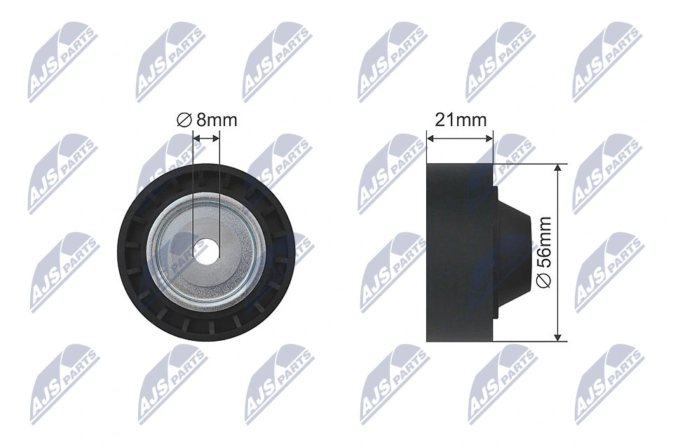 Deflection/Guide Pulley, V-ribbed belt RNK-RE-009