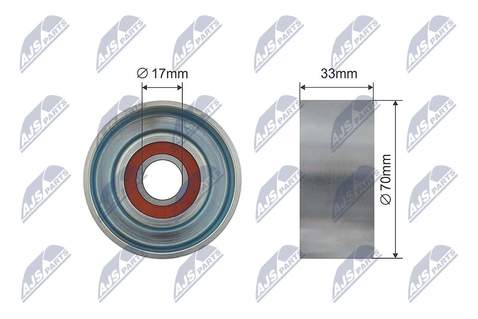 Tensioner Pulley, V-ribbed belt RNK-NS-026