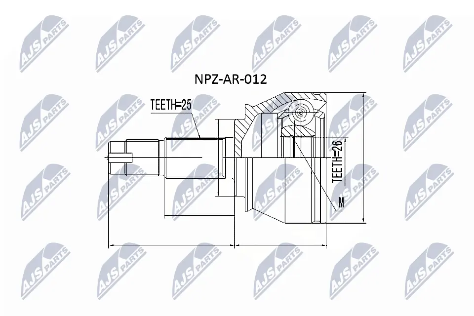 Joint Kit, drive shaft NPZ-AR-012