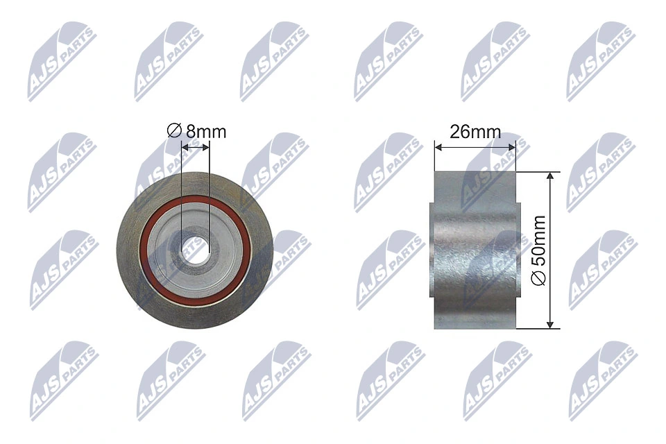 Deflection/Guide Pulley, V-ribbed belt RNK-FT-011