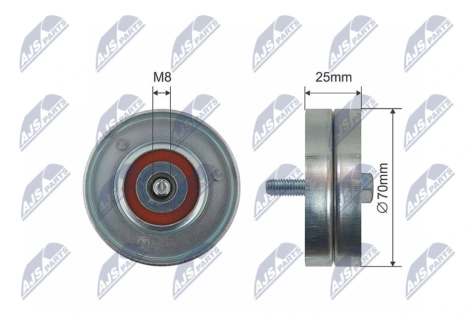 Deflection/Guide Pulley, V-ribbed belt RNK-FT-008