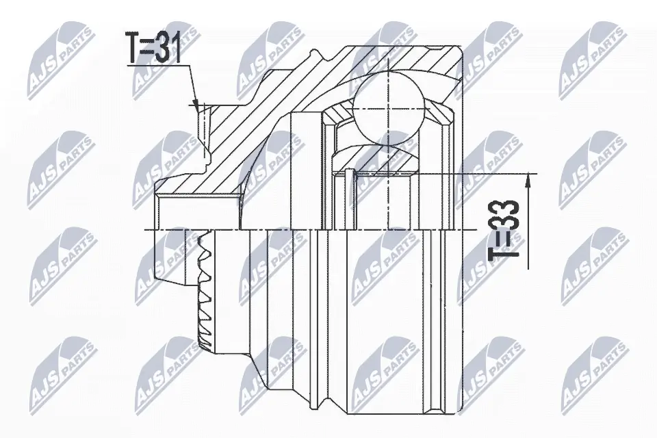 Joint Kit, drive shaft NPZ-BM-025