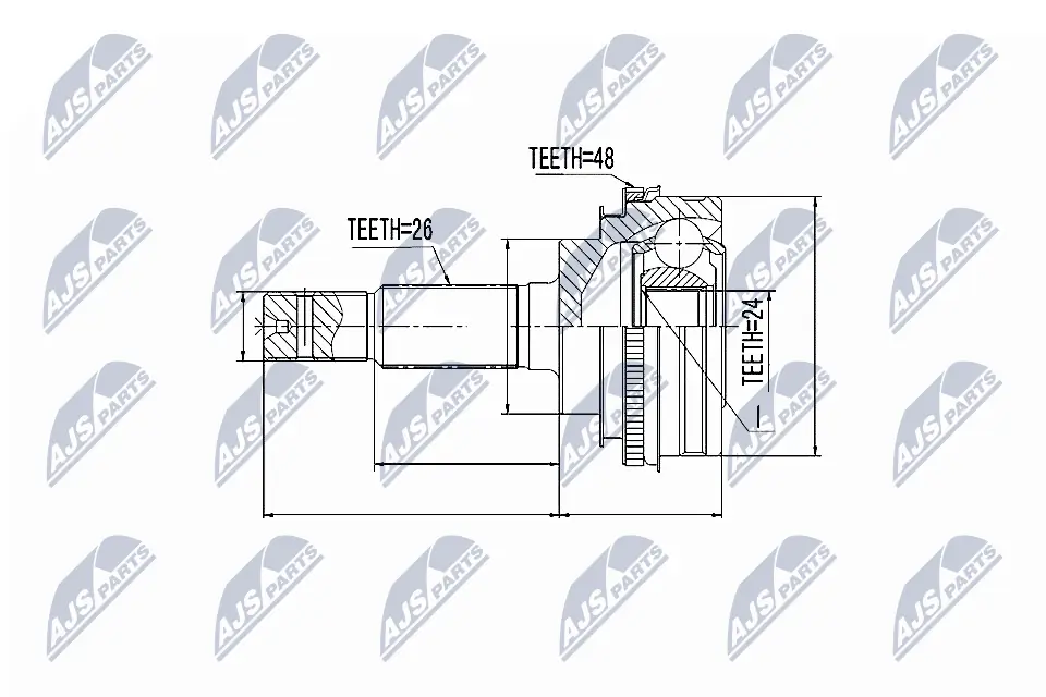 Joint Kit, drive shaft NPZ-TY-001