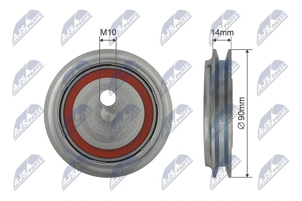 Tensioner Pulley, V-ribbed belt RNK-VW-027