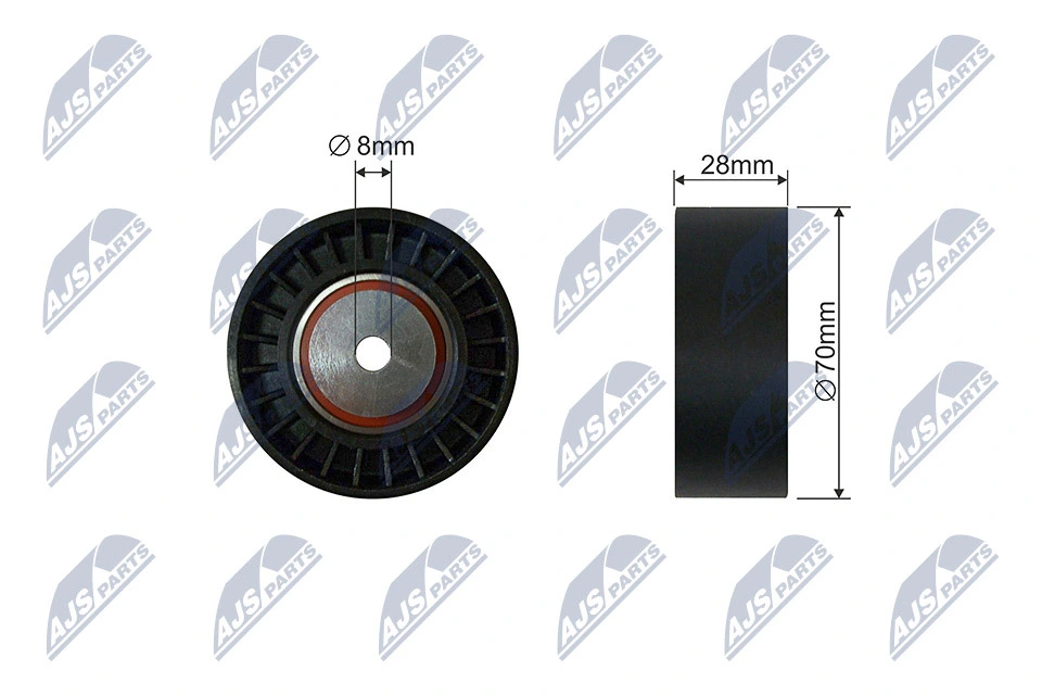 Tensioner Pulley, V-ribbed belt RNK-CT-050