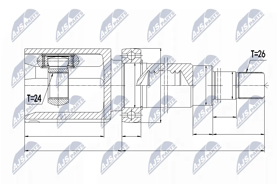 Joint Kit, drive shaft NPW-VV-066