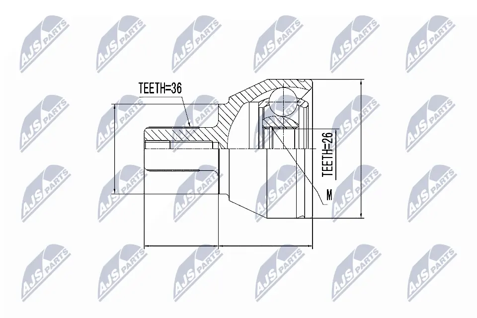 Joint Kit, drive shaft NPZ-FR-027