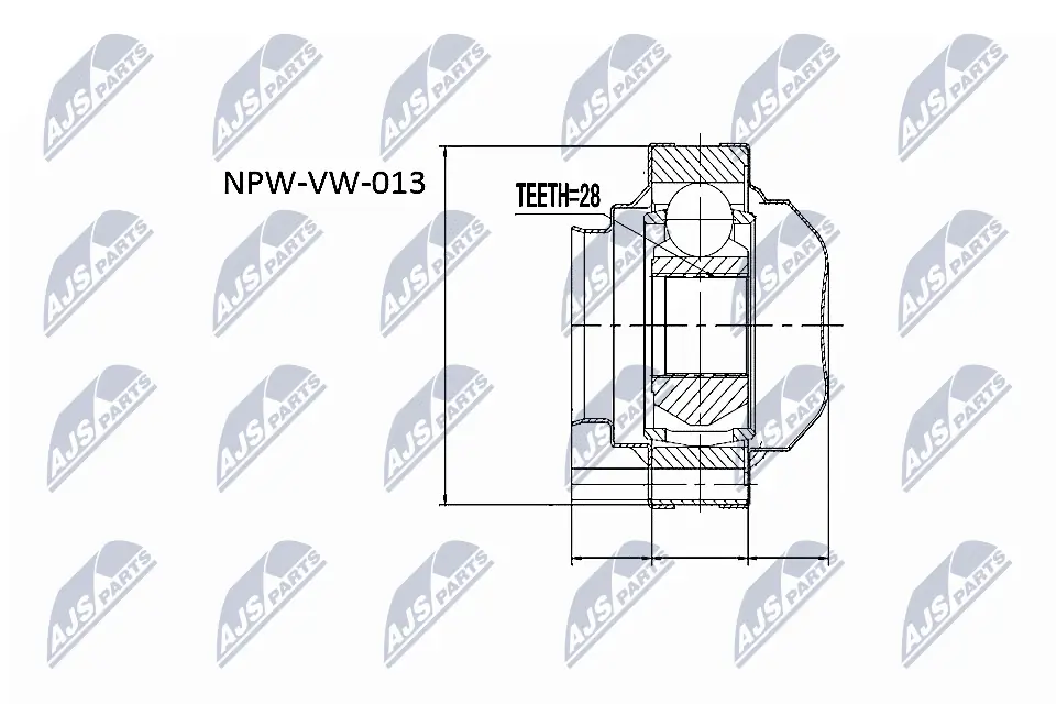 Joint Kit, drive shaft NPW-VW-013