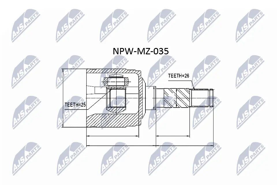 Joint Kit, drive shaft NPW-MZ-035