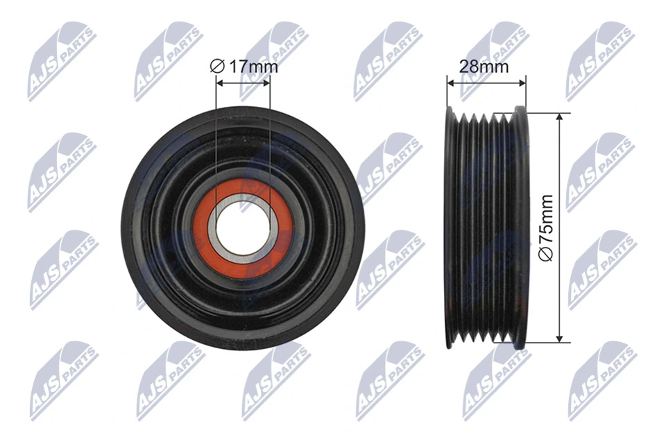 Tensioner Pulley, V-ribbed belt RNK-MZ-017