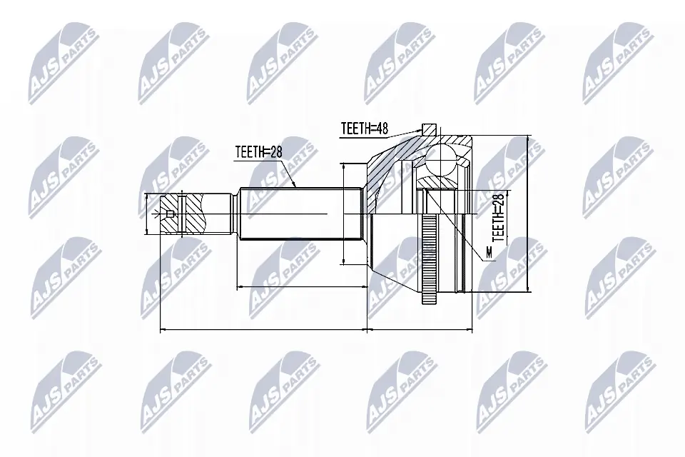 Joint Kit, drive shaft NPZ-FR-038