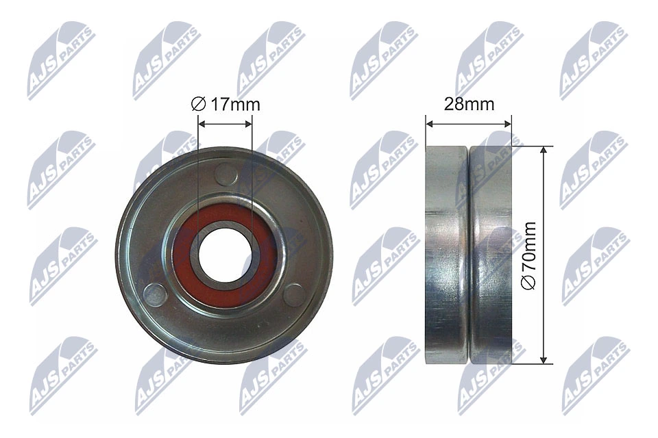 Tensioner Pulley, V-ribbed belt RNK-KA-004