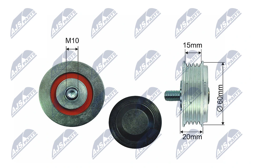 Deflection Pulley/Guide Pulley, V-belt RNK-AU-036