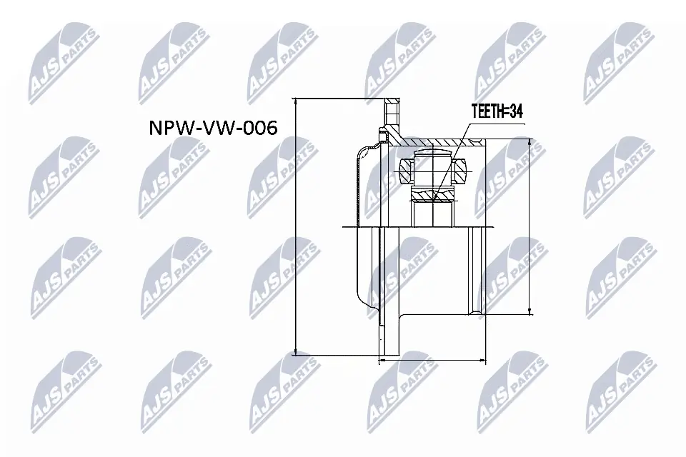 Joint Kit, drive shaft NPW-VW-006