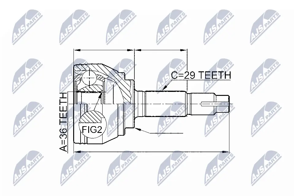 Joint Kit, drive shaft NPZ-NS-078