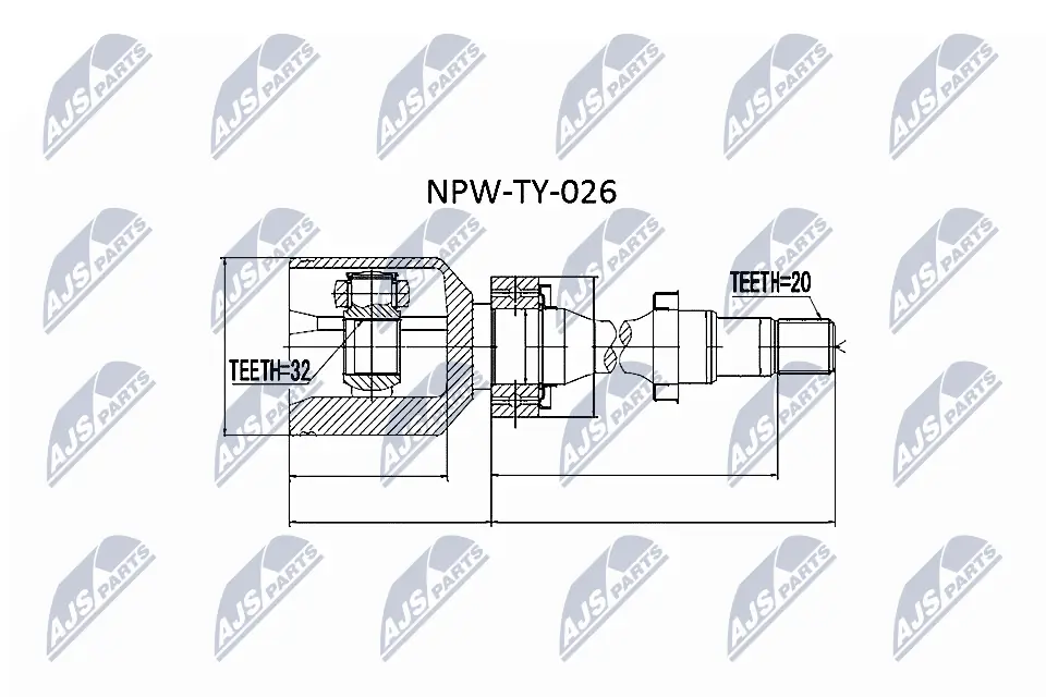 Joint Kit, drive shaft NPW-TY-026