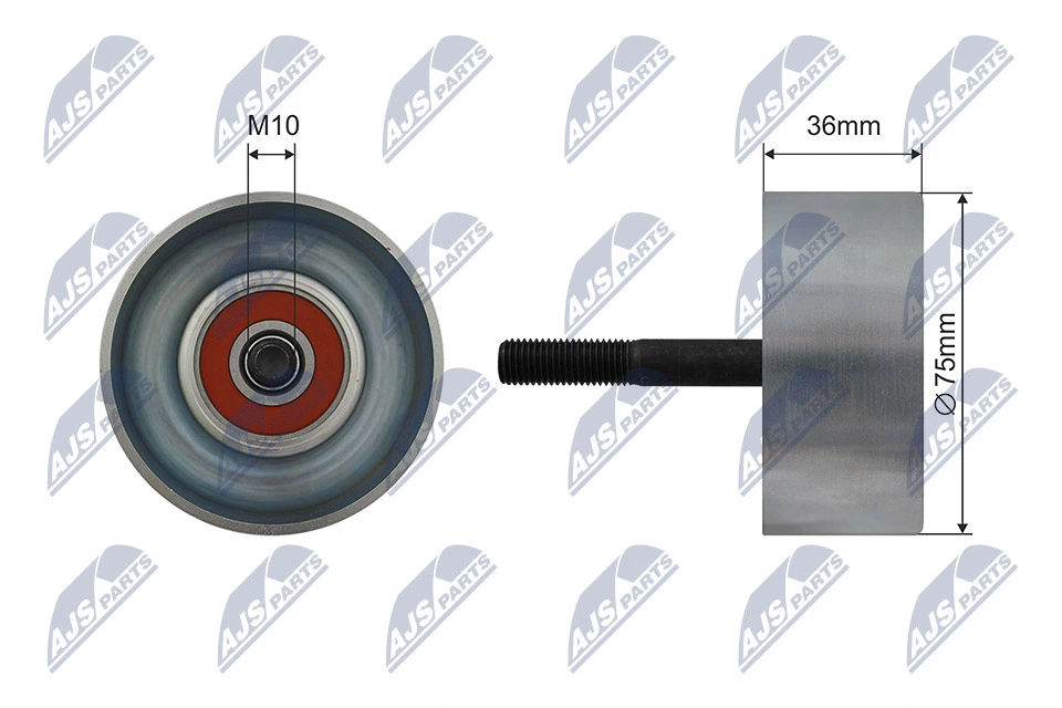 Tensioner Pulley, V-ribbed belt RNK-NS-049