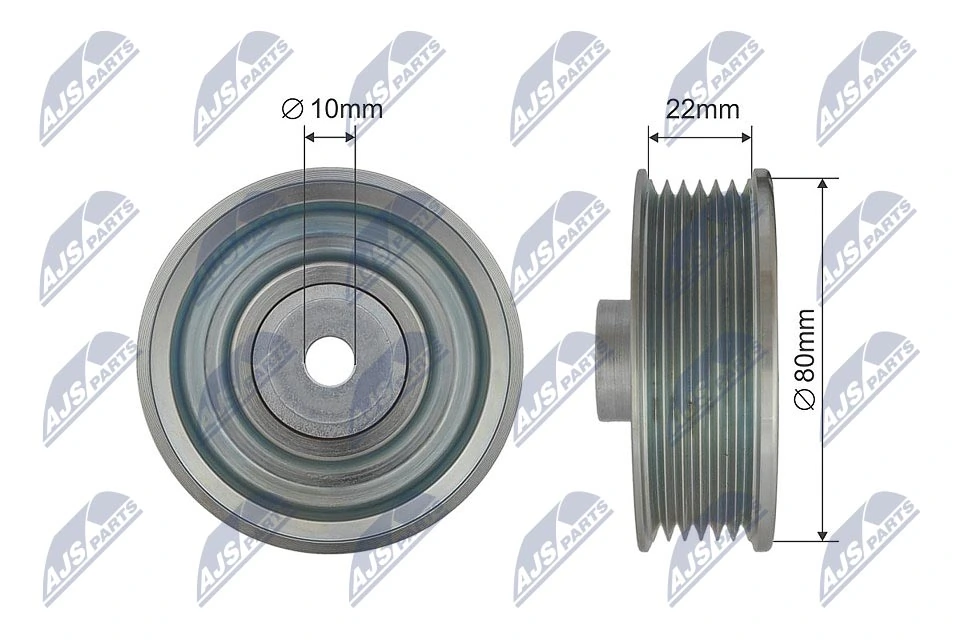 Deflection/Guide Pulley, V-ribbed belt RNK-TY-033