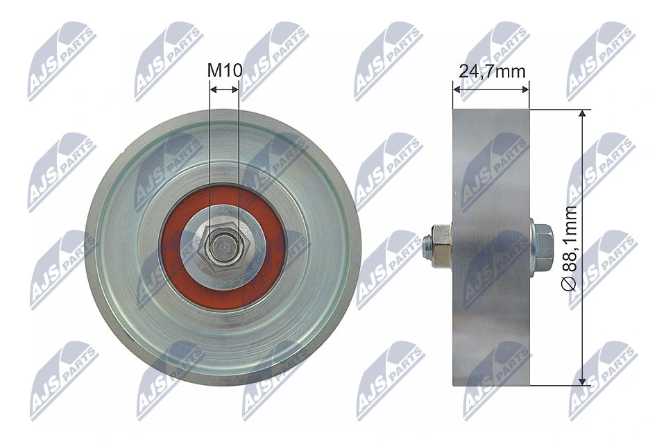 Deflection/Guide Pulley, V-ribbed belt RNK-TY-006