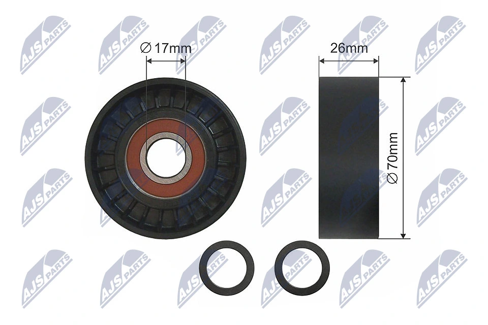 Tensioner Pulley, V-ribbed belt RNK-BM-004