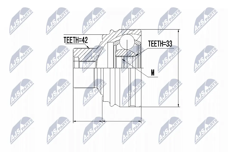 Joint Kit, drive shaft NPZ-AU-051