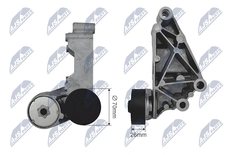 Tensioner Pulley, V-ribbed belt RNK-FR-033