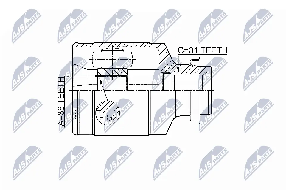 Joint Kit, drive shaft NPW-MZ-046