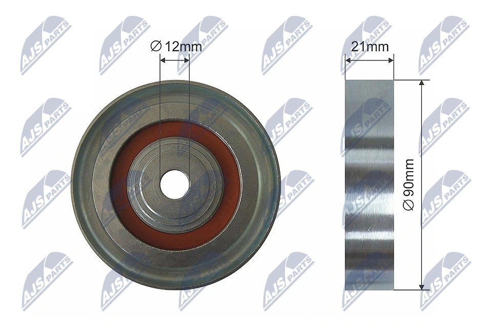 Deflection/Guide Pulley, V-ribbed belt RNK-TY-028