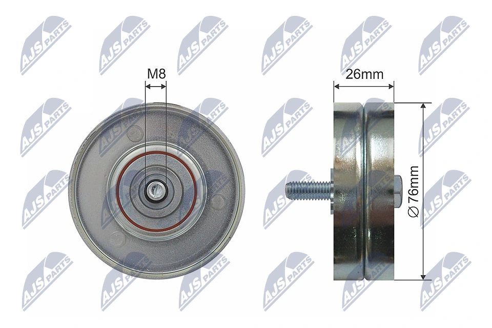 Deflection/Guide Pulley, V-ribbed belt RNK-VV-013