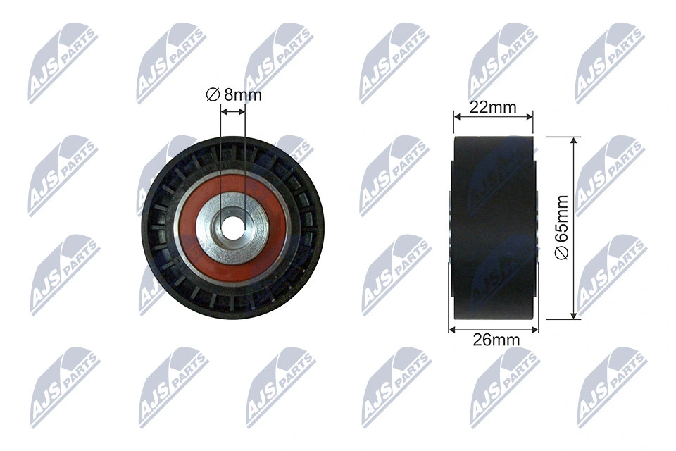 Tensioner Pulley, V-ribbed belt RNK-ME-044