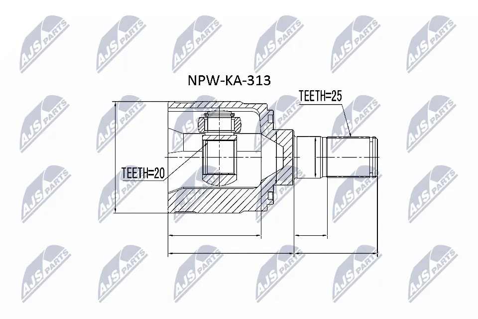 Joint Kit, drive shaft NPW-KA-313