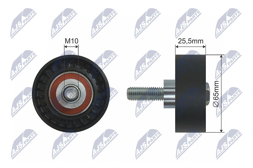 Deflection/Guide Pulley, V-ribbed belt RNK-FT-009