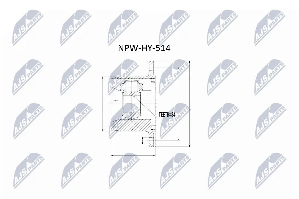 Joint Kit, drive shaft NPW-HY-514
