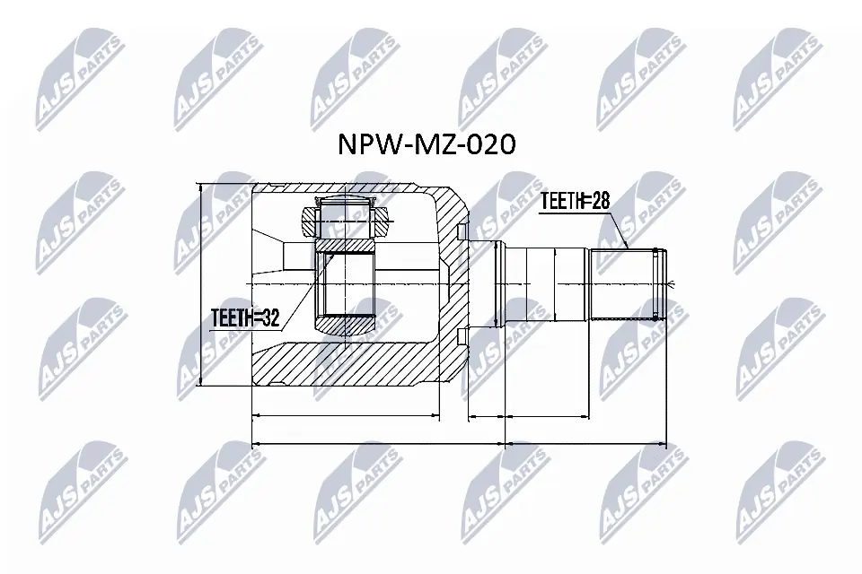 Joint Kit, drive shaft NPW-MZ-020