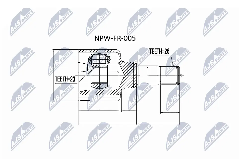 Joint Kit, drive shaft NPW-FR-005