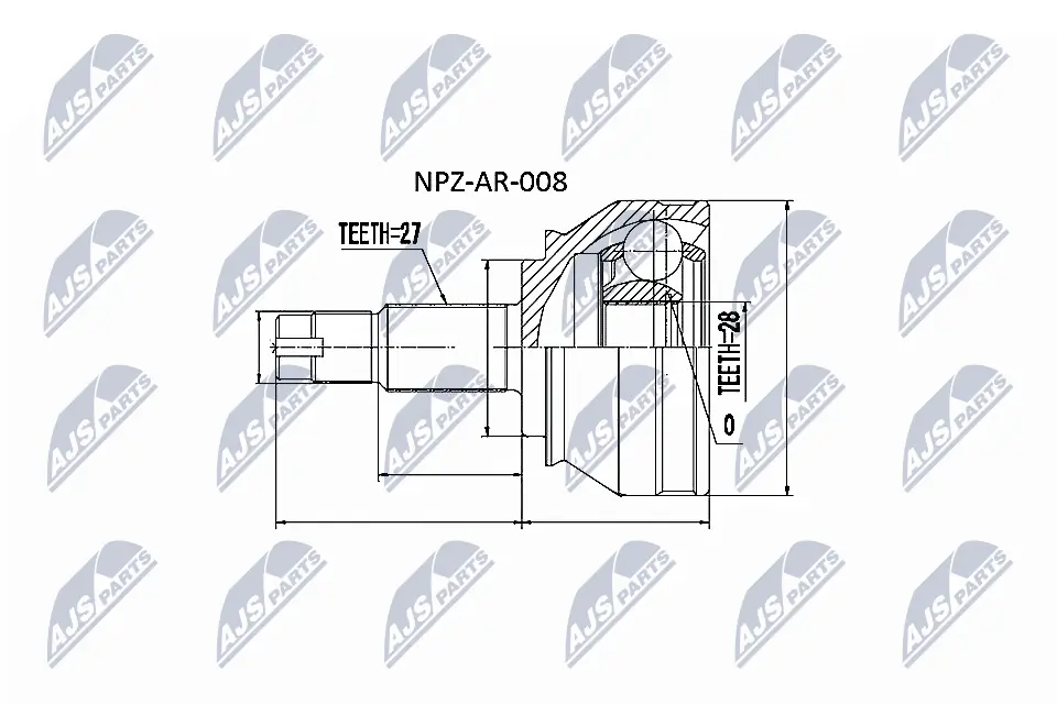 Joint Kit, drive shaft NPZ-AR-008