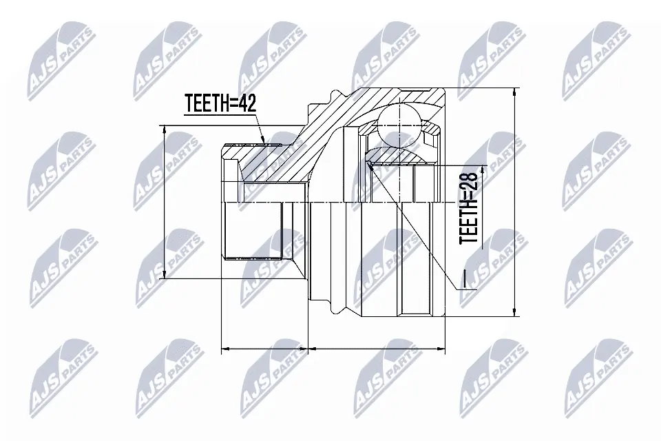 Joint Kit, drive shaft NPZ-AU-054