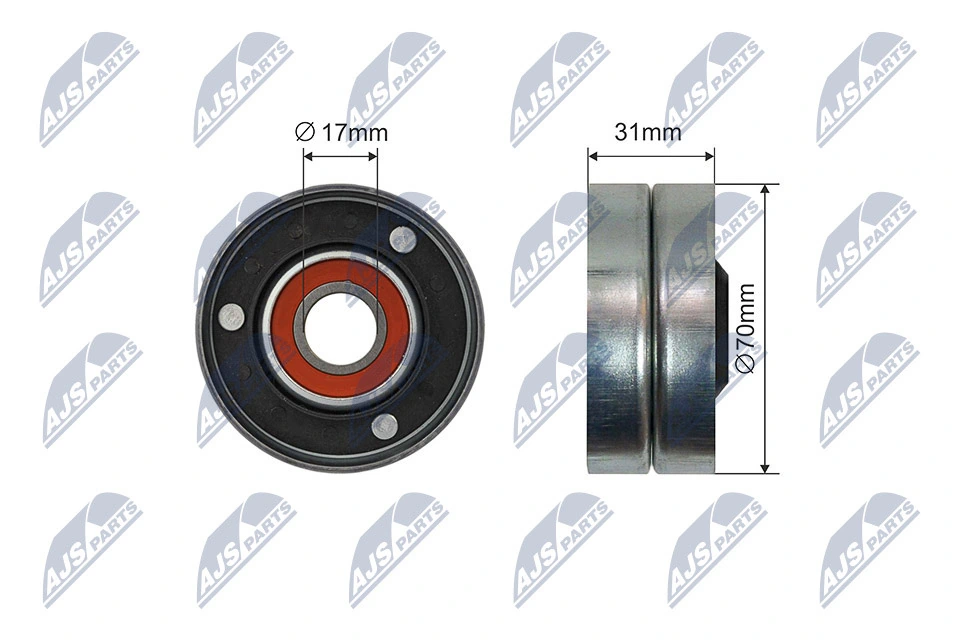 Tensioner Pulley, V-ribbed belt RNK-LR-015