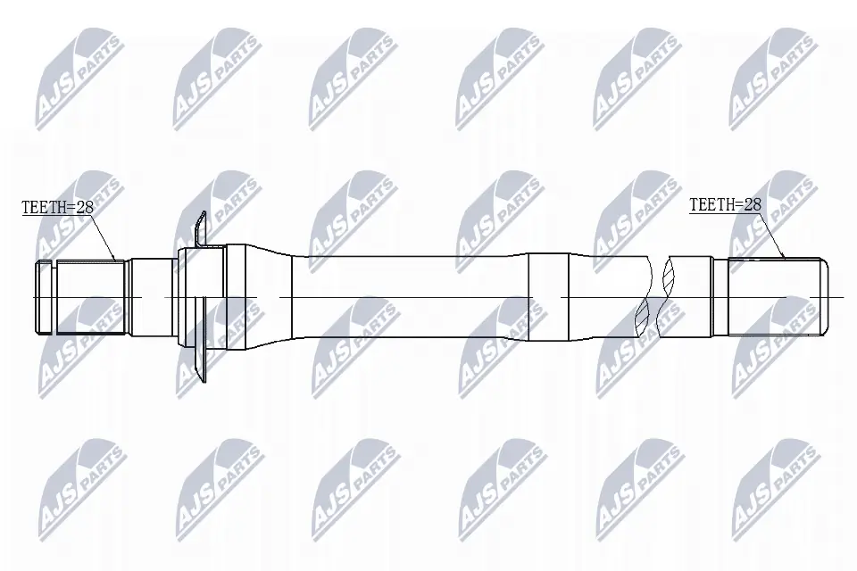 Stub Shaft, differential NWP-HY-505