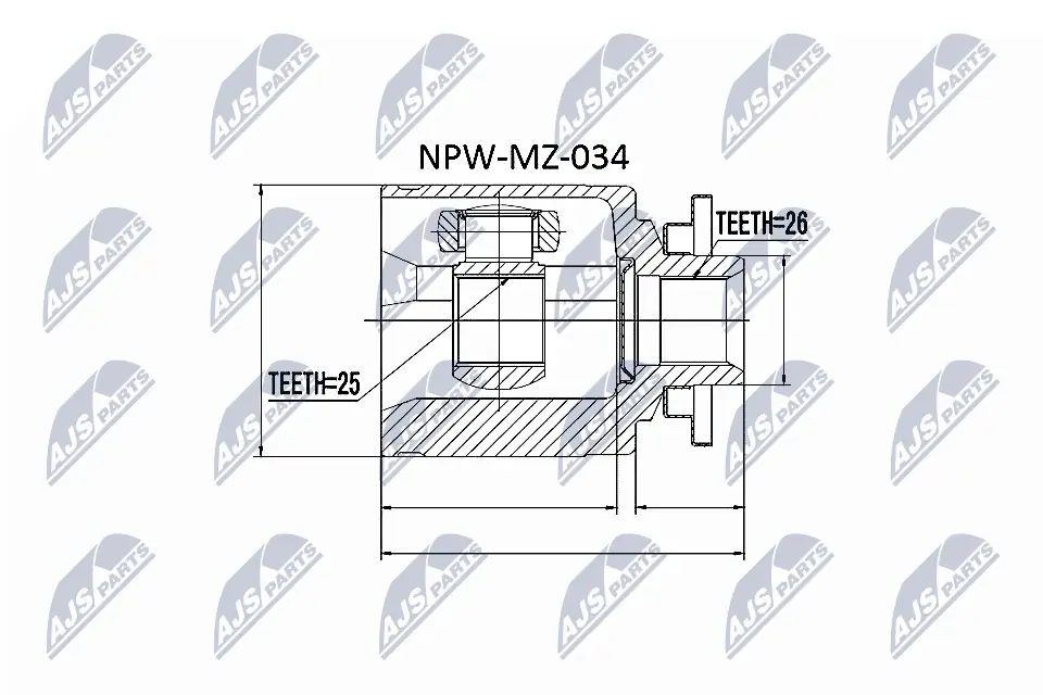 Joint Kit, drive shaft NPW-MZ-034