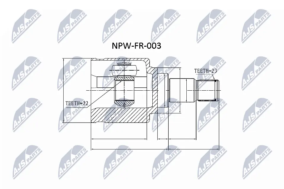 Joint Kit, drive shaft NPW-FR-003