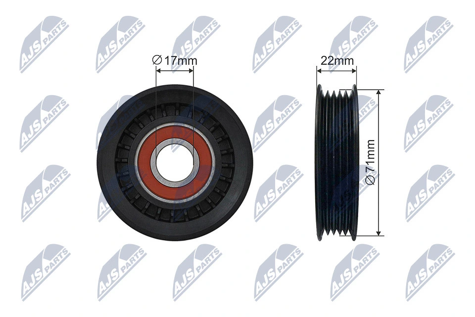 Tensioner Pulley, V-ribbed belt RNK-FR-057