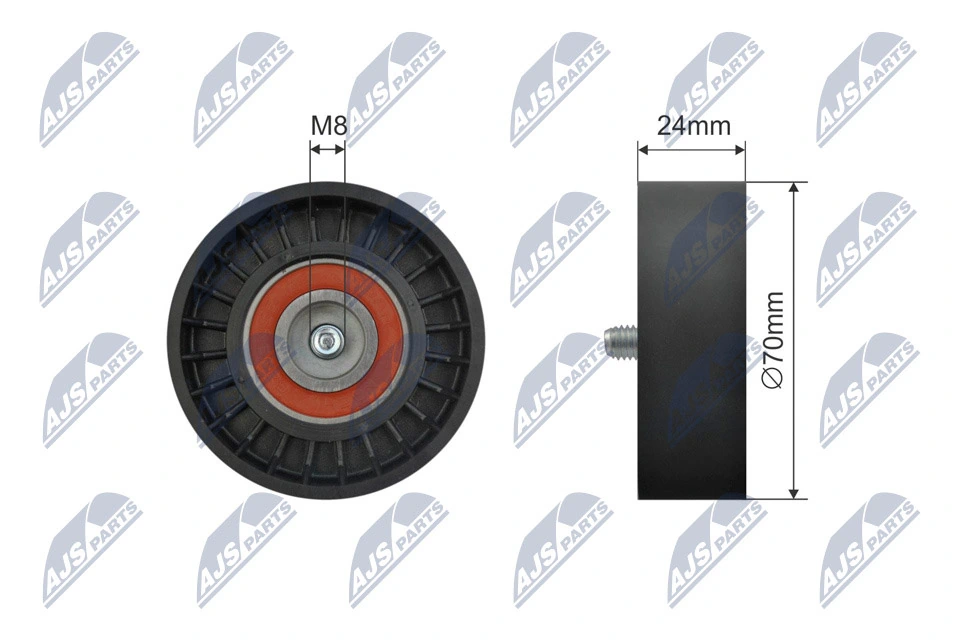 Tensioner Pulley, V-ribbed belt RNK-CH-057